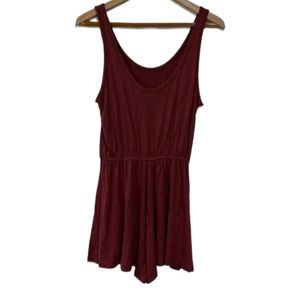 H&M Basic Burnt Maroon/Orange Stretchy Tank Top Romper Size S